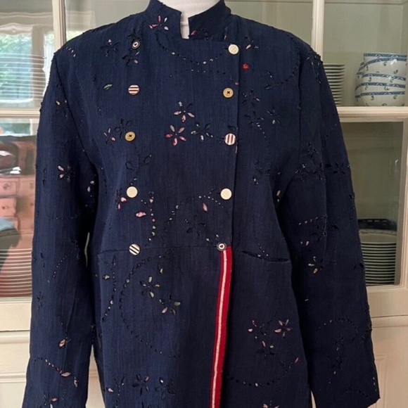 Péro by Aneeth Arora Floral Jacket Coat, Large - Picture 1 of 8